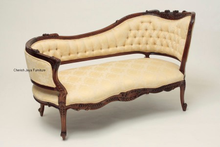 Code: CS 288-M Name: Tood Small Sofa Size: W=130 x D=65 x H=80 cm Wood: Solid Mahogany With beautiful upholstery or on request any other type/color of upholstery.